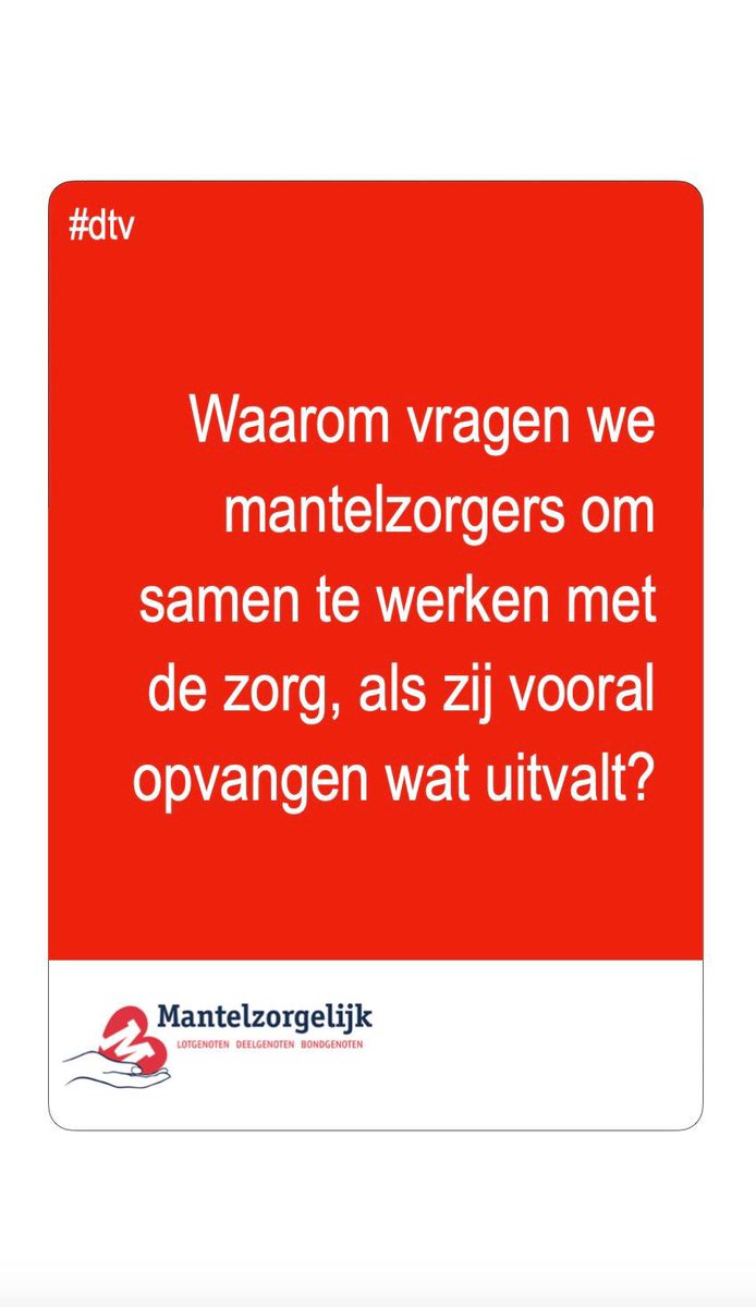 We gaan gewoon door met vragen stellen
#dtv #mantelzorg #dag3