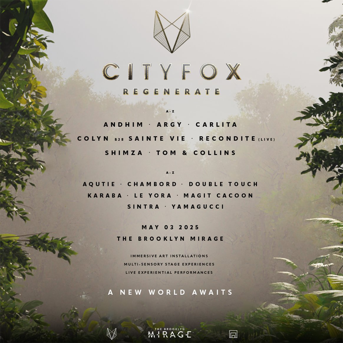 Couldn’t be more excited to return to NYC next month with <a href="/CityfoxExp/">The Cityfox Experience</a> 🗽

🎫Tickets: shorturl.at/l3w90