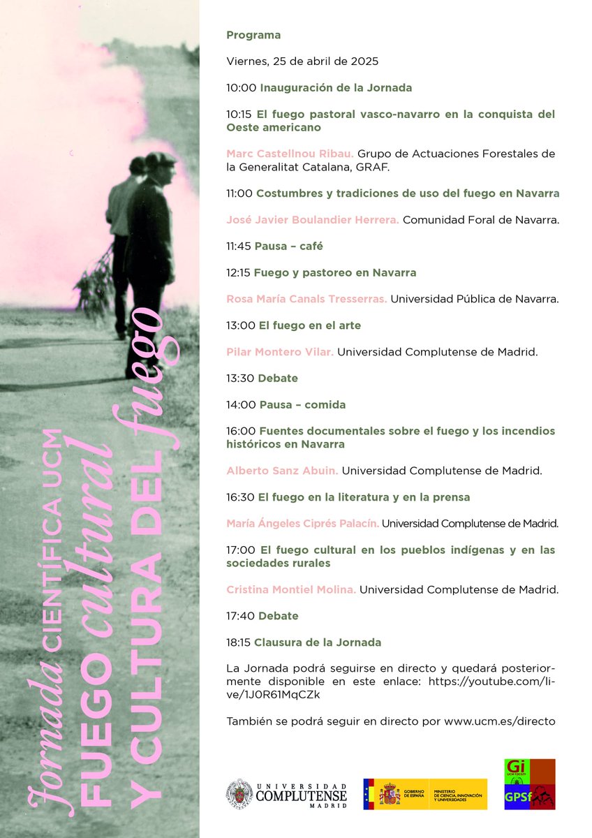 Cristina Montiel Molina (@crismont_m) on Twitter photo ¡Cuenta atrás! Jornada <a href="/UCMGeo/">UCM Geografía</a> <a href="/geohisucm/">Geografía e Historia UCM</a> #Fuego Cultural, Viernes 25 abril, 10h00-18h15 ¡No te lo pierdas! ASISTENCIA LIBRE Y GRATUITA ¡Cuenta atrás! Jornada <a href="/UCMGeo/">UCM Geografía</a> <a href="/geohisucm/">Geografía e Historia UCM</a> #Fuego Cultural, Viernes 25 abril, 10h00-18h15 ¡No te lo pierdas! ASISTENCIA LIBRE Y GRATUITA