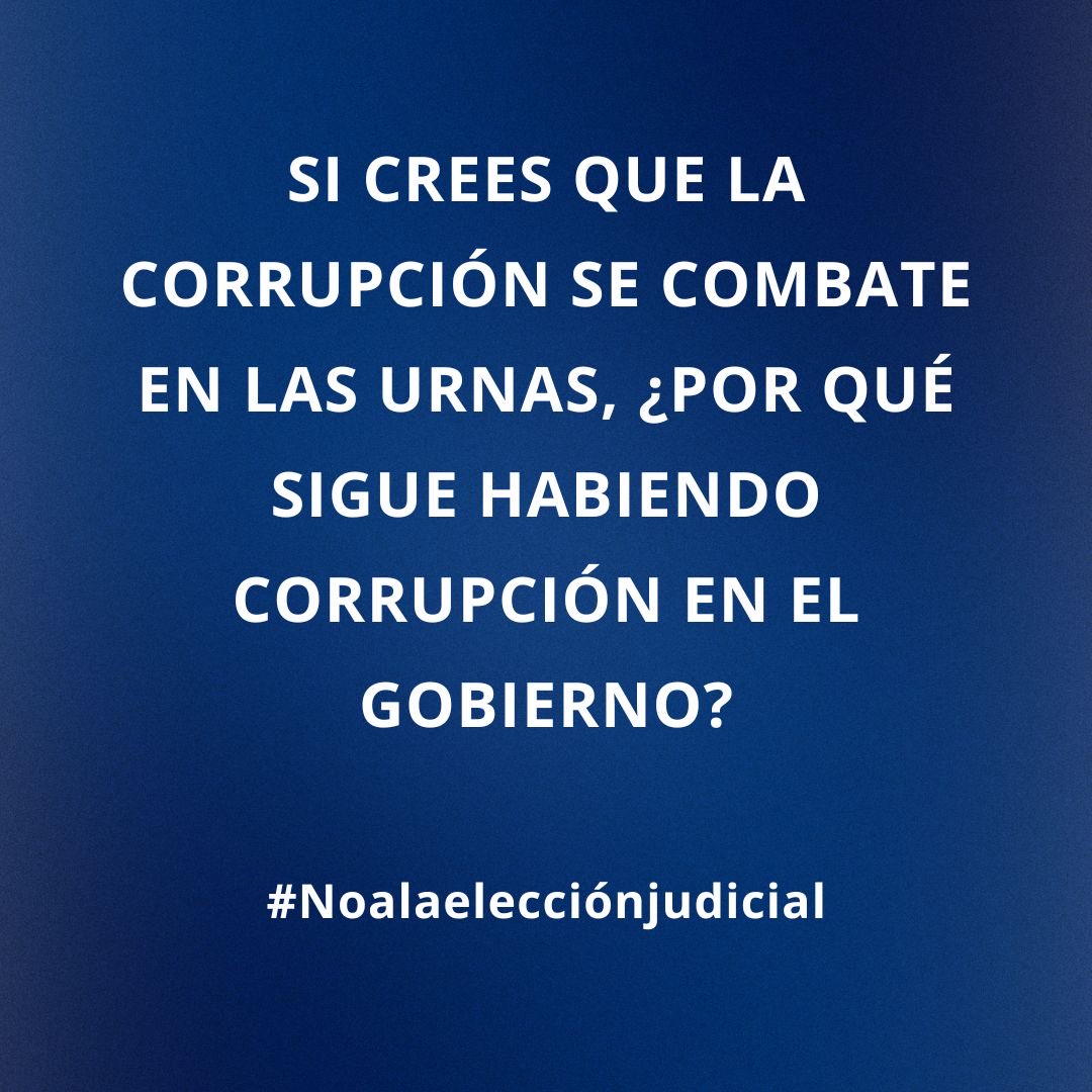 La elección no es la solución a los problemas de justicia porque nunca se hizo un análisis serio antes de decidir destruir a la institución!!