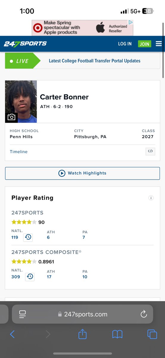 Carter "CB" Bonner (@carterbonner8) on Twitter photo Blessed to be a Rated a 4 Star. Still just getting started. #GloryToGod
Proverbs 3:6✝️ <a href="/CoachChuck06/">Coach chuck</a> <a href="/CoachChuck9/">Coach Chuck Bradley</a> <a href="/WesleyLavaughn/">Coach Wood</a> <a href="/AthleticTraumaU/">Chris Steel Edmonds</a> <a href="/210ths/">2Tenths Speed & Agility</a> Blessed to be a Rated a 4 Star. Still just getting started. #GloryToGod
Proverbs 3:6✝️ <a href="/CoachChuck06/">Coach chuck</a> <a href="/CoachChuck9/">Coach Chuck Bradley</a> <a href="/WesleyLavaughn/">Coach Wood</a> <a href="/AthleticTraumaU/">Chris Steel Edmonds</a> <a href="/210ths/">2Tenths Speed & Agility</a>