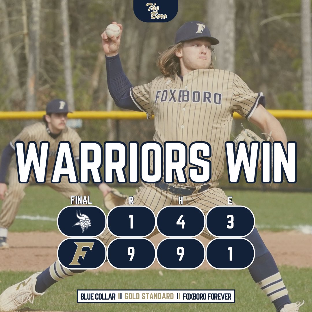 Foxboro Warriors Baseball tweet media