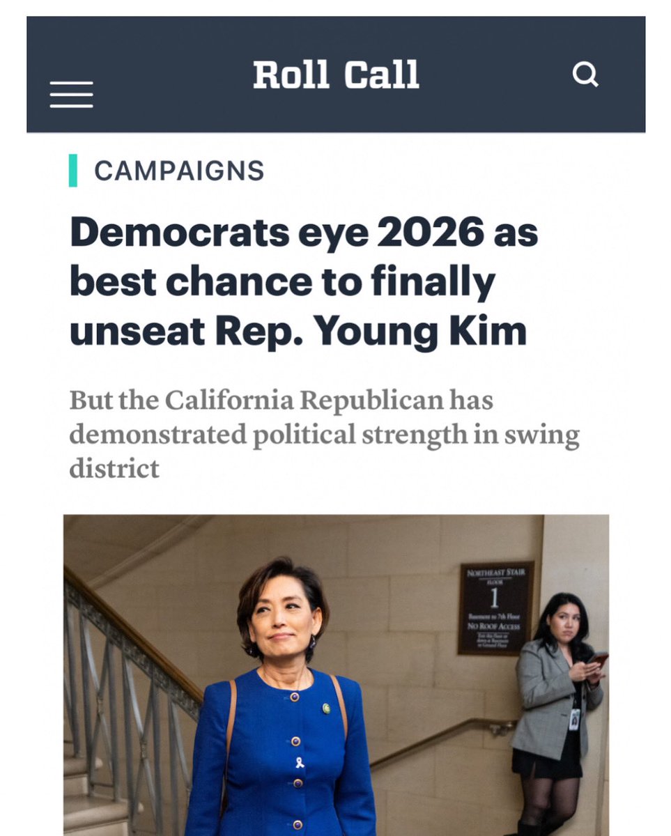 Young Kim has done little to stop the destruction coming out of DC. Whether you are a senior, a veteran, a public school parent, or a small business owner, these are real things that are impacting people. We deserve a leader who will fight against the harm that this admin poses.