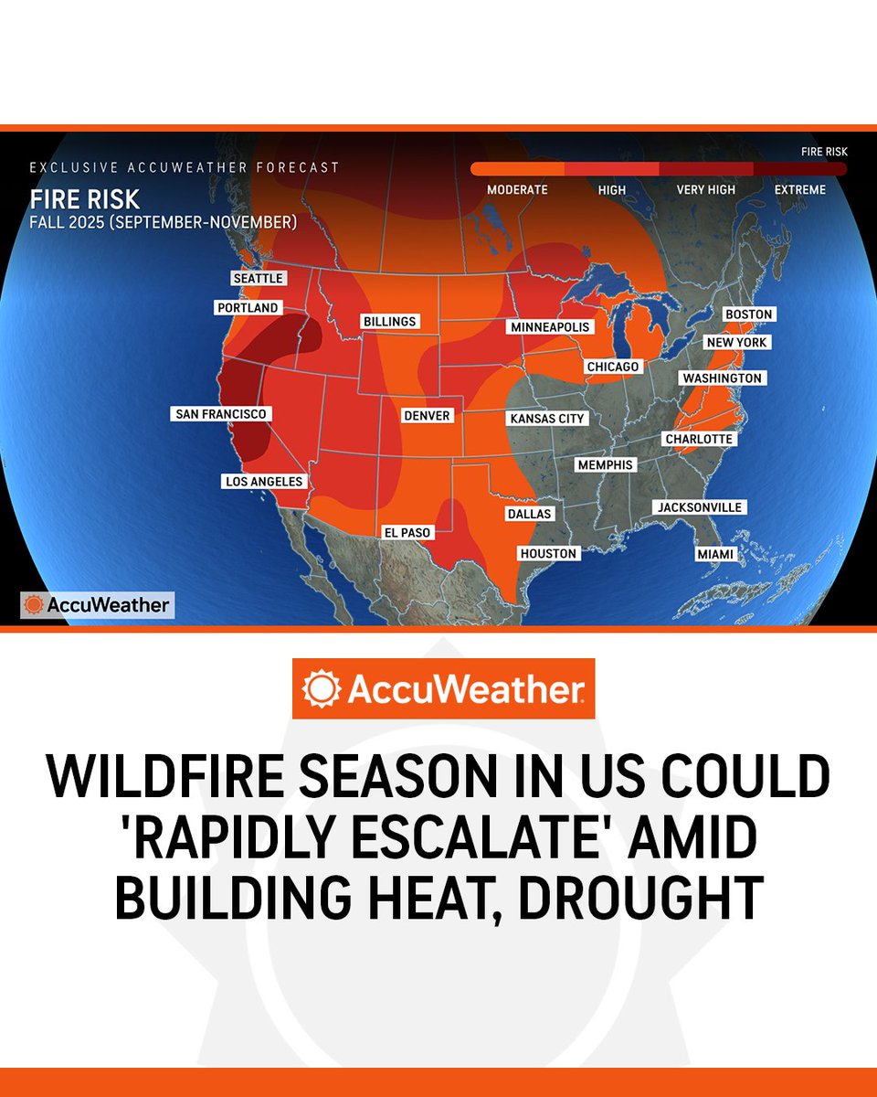 Fires could burn more than 7 million acres in 2025 as the United States faces a volatile year for wildfires. bit.ly/4jEmWBc