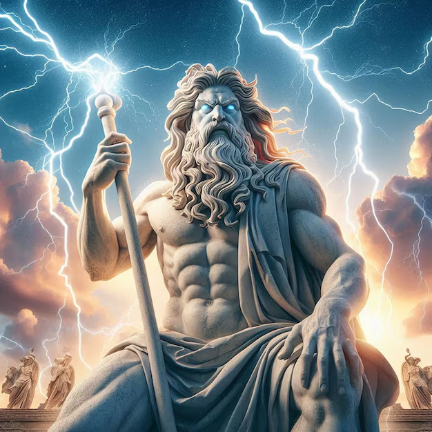Zeus and Poseidon are brothers — sky and sea. tweet media
