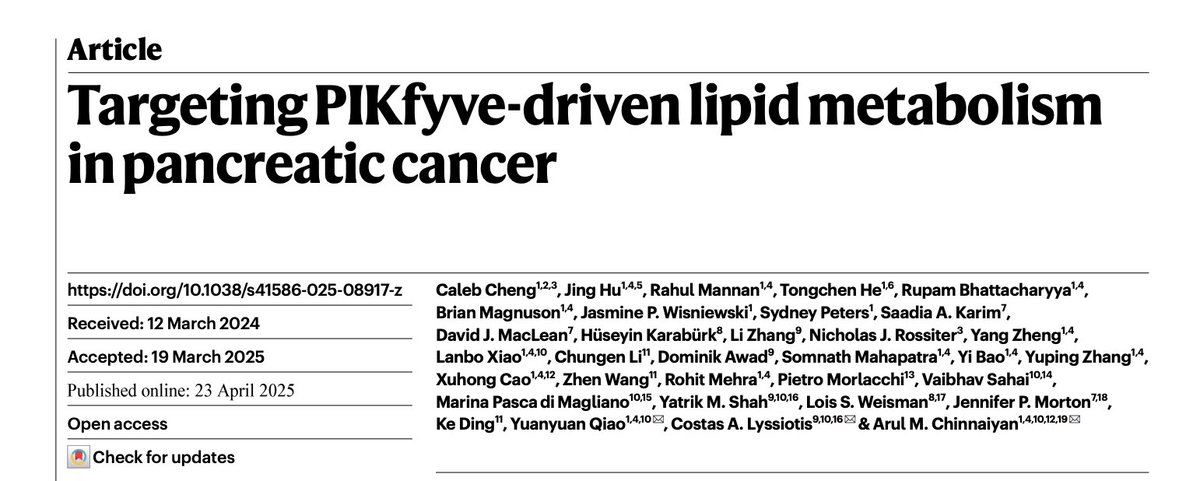 Caleb Cheng (@djcalebc) on Twitter photo Beyond grateful to share that my main PhD thesis project, Targeting PIKfyve-driven lipid metabolism in pancreatic cancer (<a href="/LyssiotisLab/">Lyssiotis Lab</a> <a href="/ArulChinnaiyan/">Arul Chinnaiyan</a>), has just been published in <a href="/Nature/">nature</a>! <a href="/UMRogelCancer/">U-M Rogel Cancer Center</a> <a href="/UMICHpancreas/">Rogel and Blondy Center for Pancreatic Cancer</a> <a href="/UMichMedSchool/">University of Michigan Medical School</a> <a href="/UMichPath/">Michigan Pathology</a> <a href="/UMichResearch/">Michigan Research</a> <a href="/UMichCMB/">UMich CMB</a> Beyond grateful to share that my main PhD thesis project, Targeting PIKfyve-driven lipid metabolism in pancreatic cancer (<a href="/LyssiotisLab/">Lyssiotis Lab</a> <a href="/ArulChinnaiyan/">Arul Chinnaiyan</a>), has just been published in <a href="/Nature/">nature</a>! <a href="/UMRogelCancer/">U-M Rogel Cancer Center</a> <a href="/UMICHpancreas/">Rogel and Blondy Center for Pancreatic Cancer</a> <a href="/UMichMedSchool/">University of Michigan Medical School</a> <a href="/UMichPath/">Michigan Pathology</a> <a href="/UMichResearch/">Michigan Research</a> <a href="/UMichCMB/">UMich CMB</a>