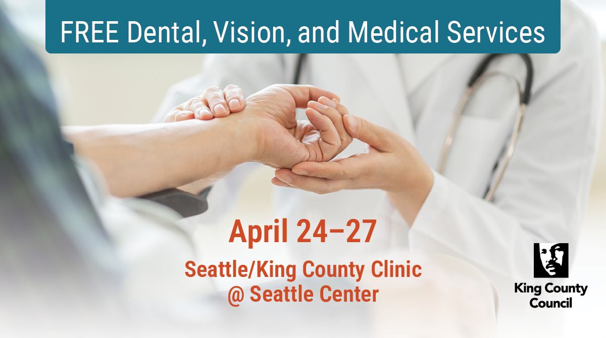 Do you or a loved one struggle with healthcare access or affordability? The annual FREE Seattle + King County Clinic is back and running Thursday through Sunday at Seattle Center. This first come, first served event features completely free access to medical, dental, vision, and