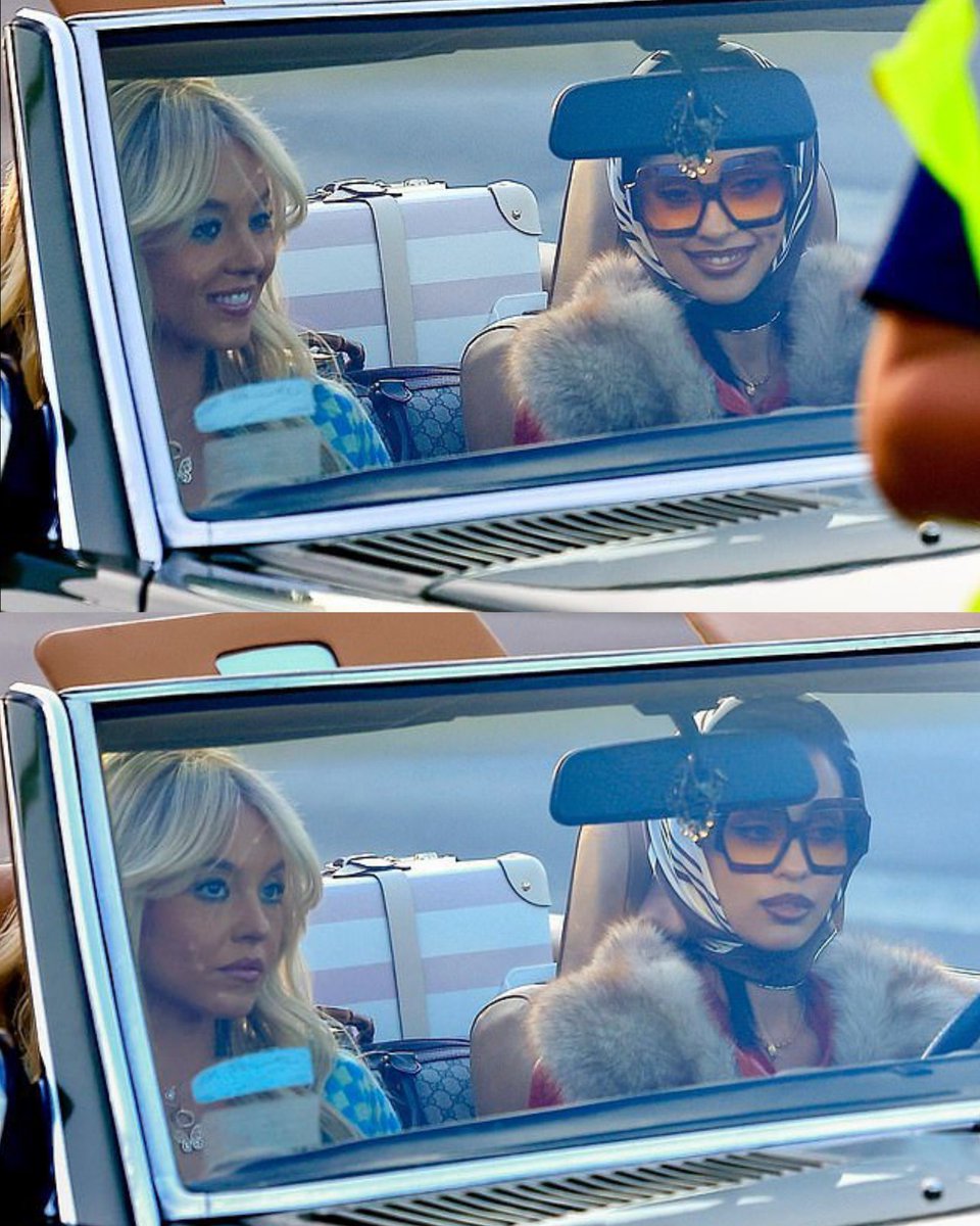 Sydney Sweeney &amp; Alexa Demie filming the third season of Euphoria.