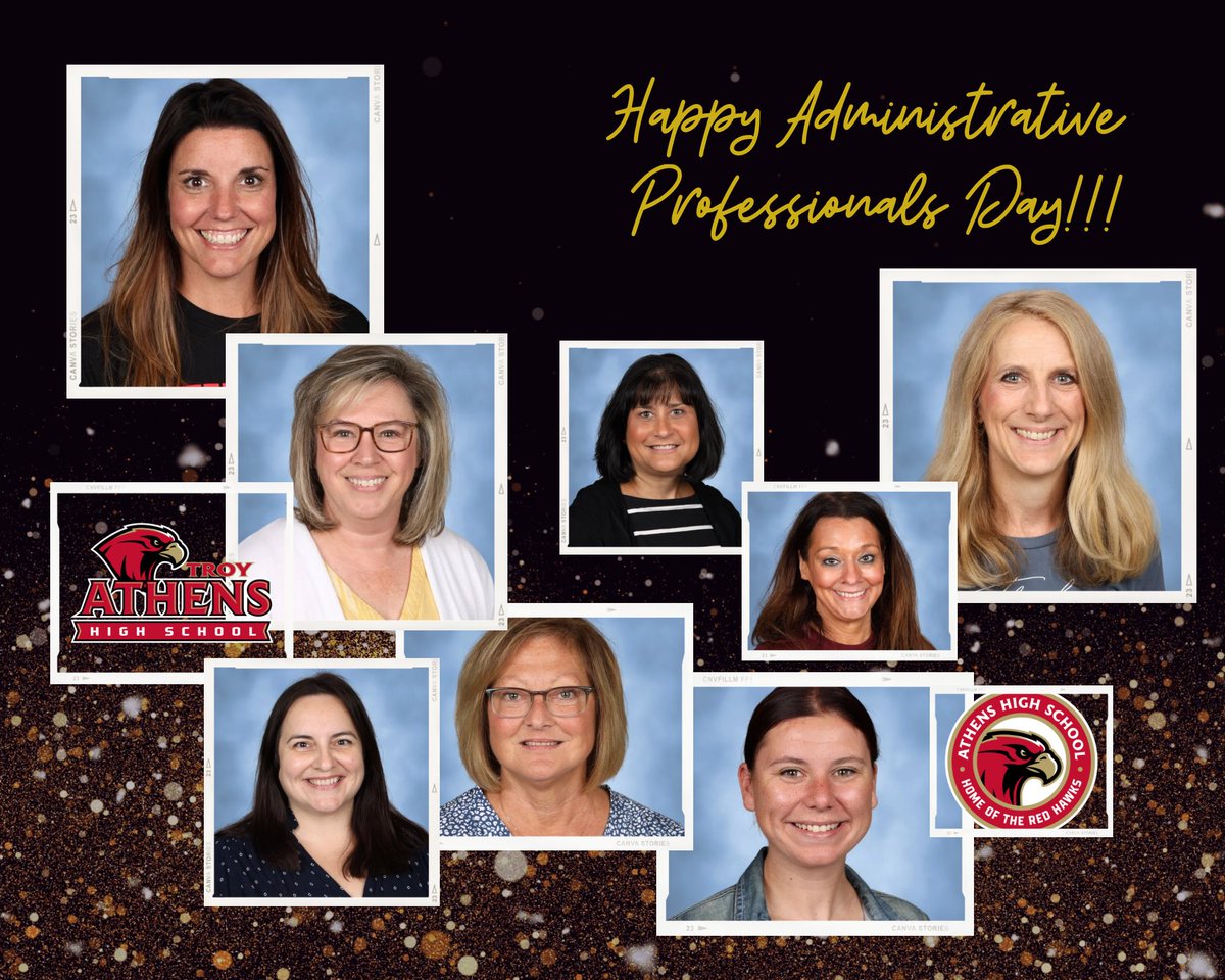 There isn’t one thing that happens at <a href="/troy_athens/">Troy Athens High School</a> that these amazing women don’t have a hand in. Student and staff support, logistical masters, and the glue that keeps it all together. Happy #AdministrativeProfessionalsDay to the Elite 8 of Athens High School.