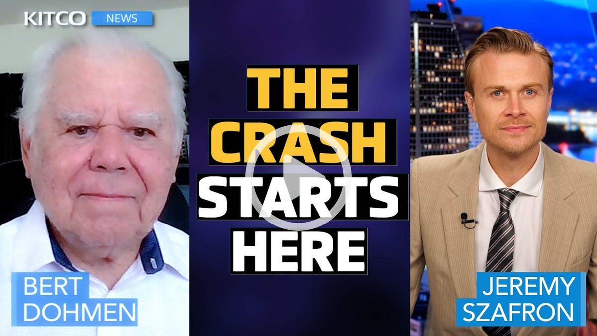 DohmenCapital's tweet photo. Watch @bertdohmen explain how The Most Dangerous Trade in the World Is Unraveling in his latest interview with @JeremySzafron on @KitcoNewsNOW. Bert gives his insights on the trouble in the credit markets, the Fed, and his forecasts for Gold &amp; gold miners.
https://t.co/jkdWxbhshX https://t.co/gcz1q5BgSH