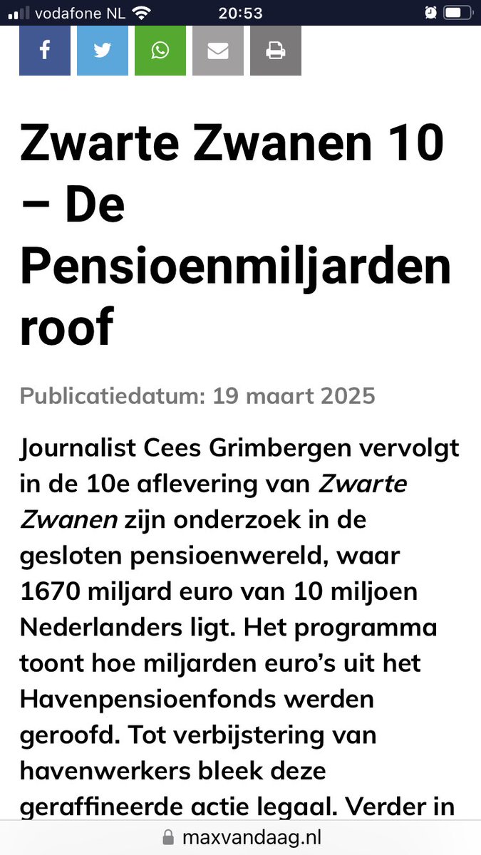 Echt wat een schande! 

Nu op NPO2: 

Iedereen moet dit bekijken of terugkijken. 

#zwartezwanen #pensioendebat #pensioenstelsel #Optas #FNV #Aegon #tweedekamer 

@Agnes_JosephNSC <a href="/lientje1967/">Caroline van der Plas</a> <a href="/BoerBurgerB/">BBB BoerBurgerBeweging 🍀🍀🍀</a> <a href="/geertwilderspvv/">Geert Wilders</a>