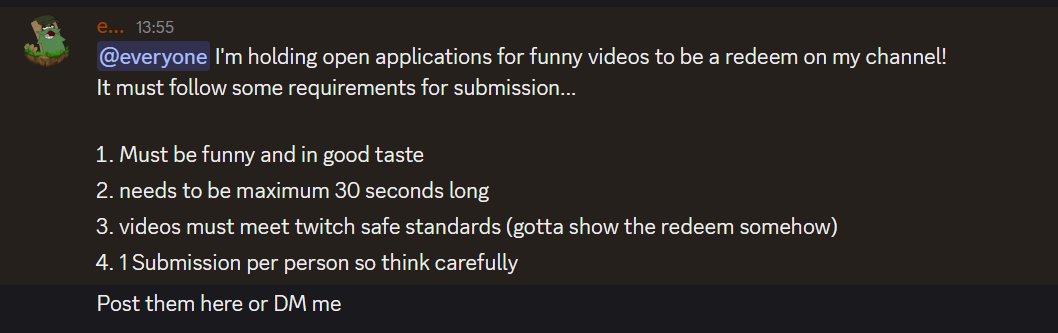 An opportunity to show the world a funny video you found!