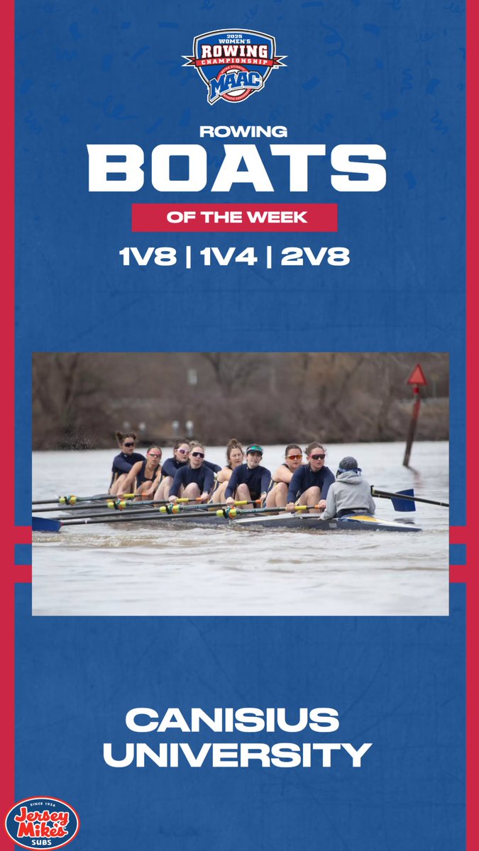 #MAACSports (@maacsports) on Twitter photo Congratulations tot his week's <a href="/jerseymikes/">Jersey Mike's Subs</a> MAAC Boats of the week!
a <a href="/RowGriffs/">Canisius Rowing</a> sweep!
#MAACRow Congratulations tot his week's <a href="/jerseymikes/">Jersey Mike's Subs</a> MAAC Boats of the week!
a <a href="/RowGriffs/">Canisius Rowing</a> sweep!
#MAACRow