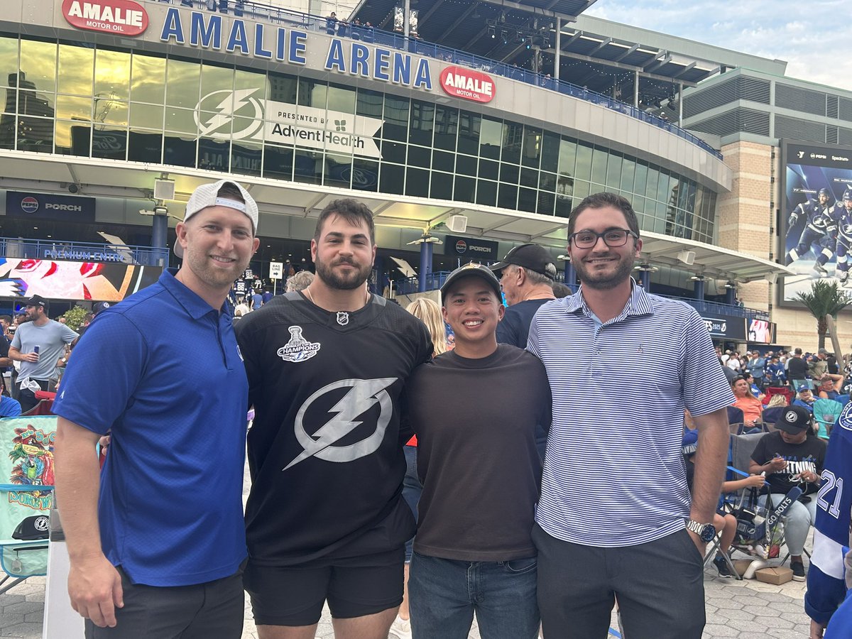 OSPORTS (@osports_) on Twitter photo 🏒🥅 A few of the OSPORTS crew got out to Game 1 of <a href="/TBLightning/">Tampa Bay Lightning</a> vs <a href="/FlaPanthers/">Florida Panthers</a> last night! Great night of playoff hockey and even better team bonding. Nothing like the energy of the playoff hockey to bring people together! #sportsarchitecture #teambonding #amaliearena #OSPORTS 🏒🥅 A few of the OSPORTS crew got out to Game 1 of <a href="/TBLightning/">Tampa Bay Lightning</a> vs <a href="/FlaPanthers/">Florida Panthers</a> last night! Great night of playoff hockey and even better team bonding. Nothing like the energy of the playoff hockey to bring people together! #sportsarchitecture #teambonding #amaliearena #OSPORTS