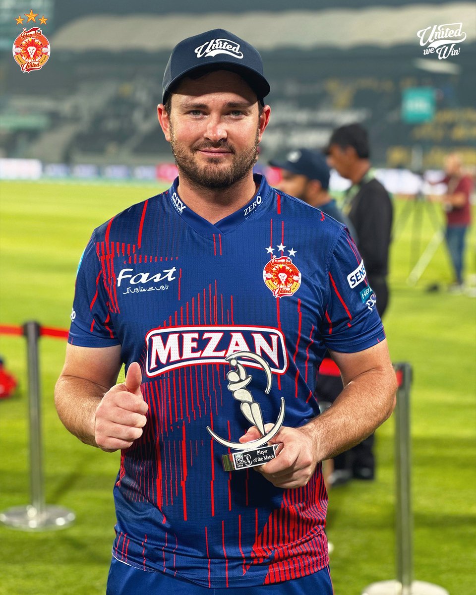IsbUnited's tweet image. 🦁 @Gousie08 takes home the Sheru of the Day for his unbeaten 80* (45) in the chase. 

A composed knock that sealed the deal in style!

Powered by @TetraPakPK 🙌

#MSvIU #UnitedWeWin #3xChampions #4TheDream #HBLPSLX