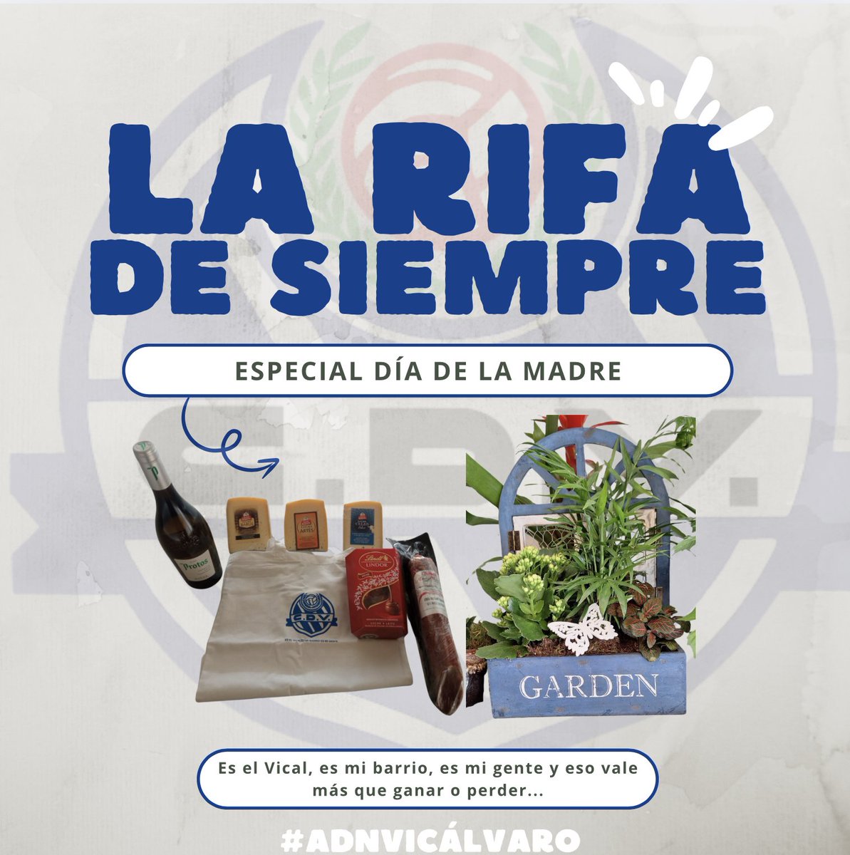RIFA ESPECIAL DÍA DE LA MADRE.

¡Este domingo no te quedes sin tu rifa de siempre!

Rifa donada por Flores Escabiosa.

C/ de la Condesa de la Vega del Pozo, 19, Vicálvaro, 28032 Madrid

910 29 35 42