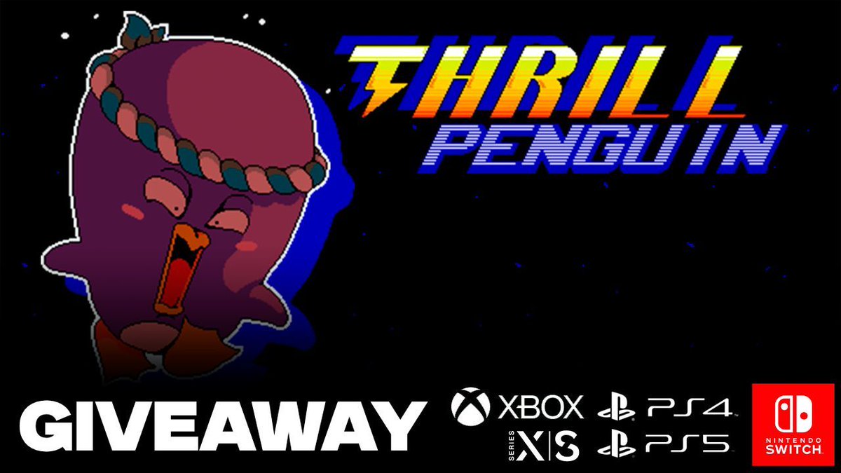 Let's celebrate the release of Thrill Penguin on #PS4/#PS5, #Switch, and #Xbox with a giveaway!

✨ To participate ✨
- Repost and Like this post
- Follow us
- Comment something!

🐧 More info of the game: ratalaika.games/u/r0uc5