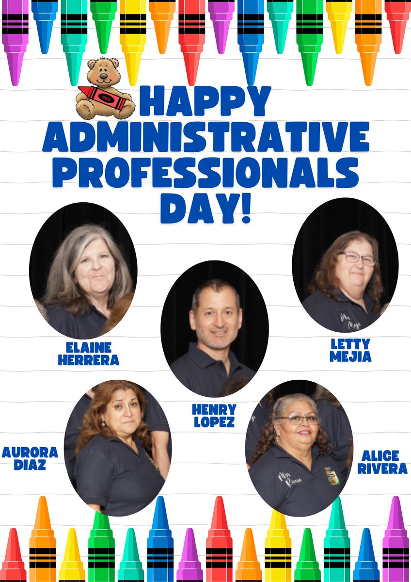 Hinojosa_AISD's tweet photo. Today we celebrate National Administrative Professionals Day—a time to recognize the outstanding individuals whose dedication, loyalty, and hard work keep our school running seamlessly.
Thank you for the vital role you play each and every day. https://t.co/Y2e3X8GY7x