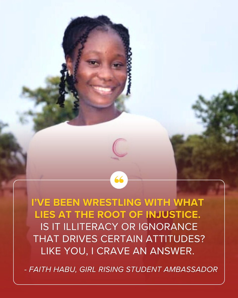 girlrising's tweet image. Change starts with you & your community. 🫵
Faith, a fearless youth advocate and Girl Rising Student Ambassador, is speaking out on cases of gender-based violence in her home country #Nigeria. She also unpacks what it really takes to end gender-based violence from the ground up.…