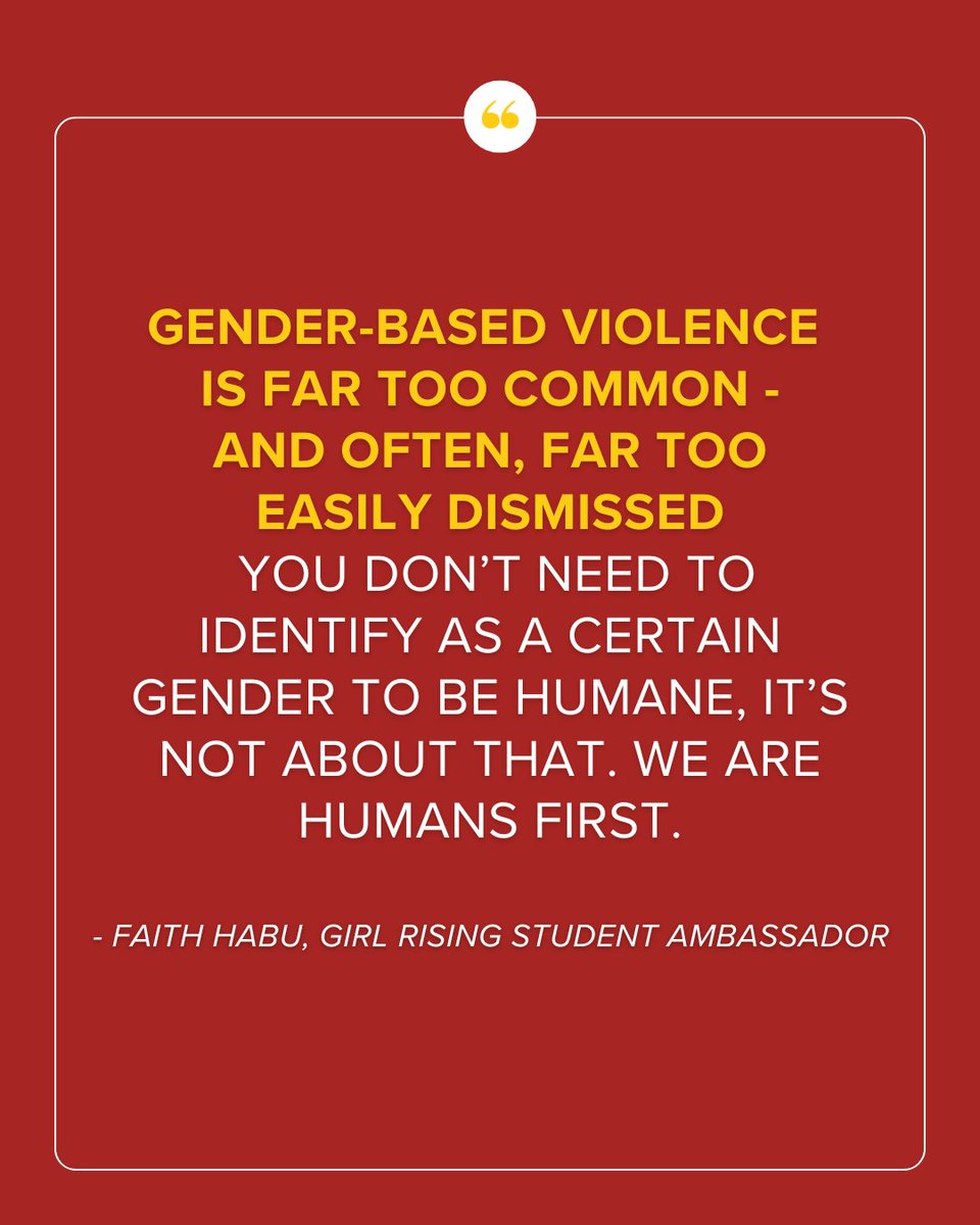 girlrising's tweet image. Change starts with you & your community. 🫵
Faith, a fearless youth advocate and Girl Rising Student Ambassador, is speaking out on cases of gender-based violence in her home country #Nigeria. She also unpacks what it really takes to end gender-based violence from the ground up.…