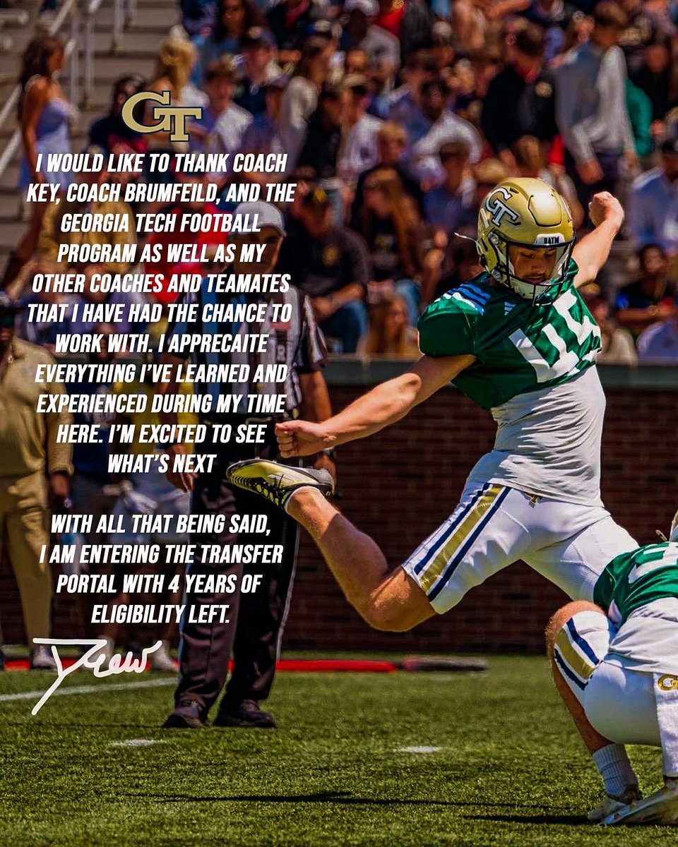 Andrew Nelms (@andrewnelms5) on Twitter photo In the Transfer Portal w/ 4 years of eligibility.
Thank you <a href="/CoachBrentKeyGT/">Coach Brent Key</a> , Coach <a href="/RickyBrumfield/">Coach B</a> and to <a href="/GeorgiaTechFB/">Georgia Tech Football</a>, the entire staff & my teammates for the last year.
Excited for what comes next.
<a href="/HKA_Tanalski/">Adam</a>
<a href="/CoachOSullivan/">Sean O'Sullivan</a>
<a href="/Coach_Radke/">Luke Radke</a> In the Transfer Portal w/ 4 years of eligibility.
Thank you <a href="/CoachBrentKeyGT/">Coach Brent Key</a> , Coach <a href="/RickyBrumfield/">Coach B</a> and to <a href="/GeorgiaTechFB/">Georgia Tech Football</a>, the entire staff & my teammates for the last year.
Excited for what comes next.
<a href="/HKA_Tanalski/">Adam</a>
<a href="/CoachOSullivan/">Sean O'Sullivan</a>
<a href="/Coach_Radke/">Luke Radke</a>