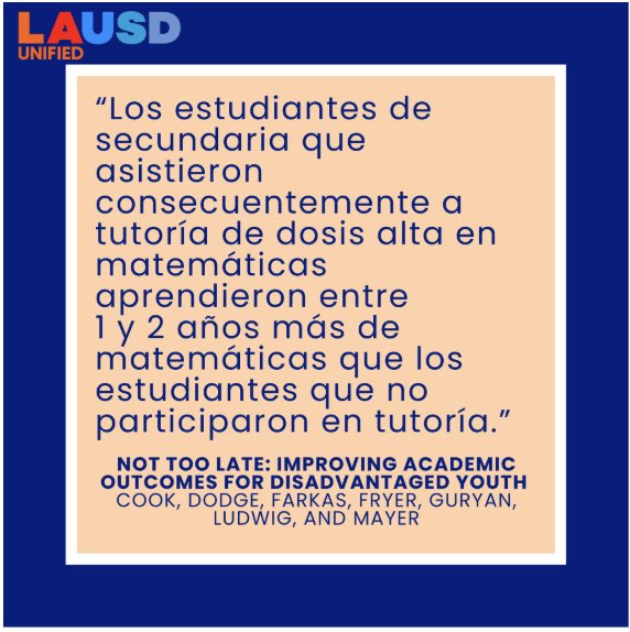 Distrito Escolar Unificado de Los Ángeles (@somoslausd) on Twitter photo 