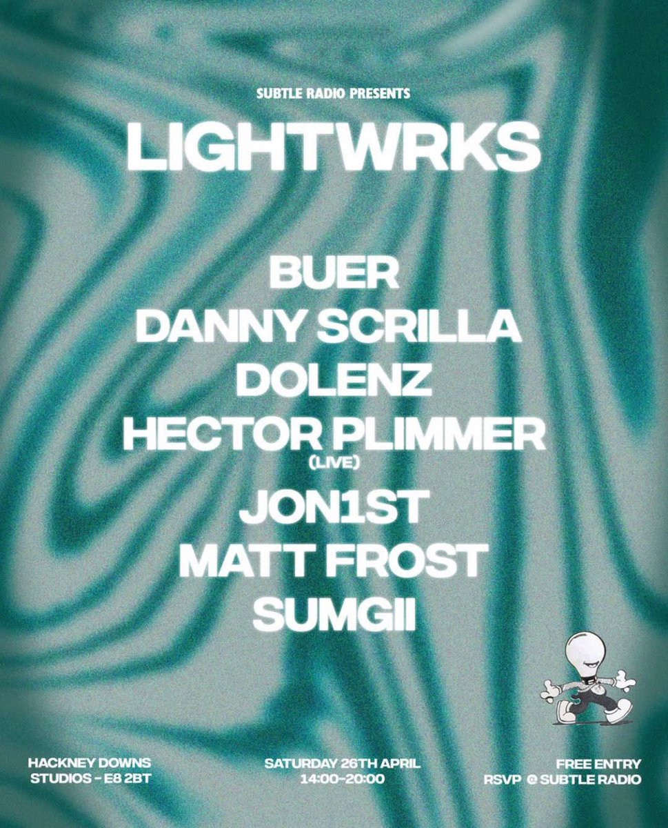 London crew &gt;&gt; Lightwrks are taking over the <a href="/subtleradio/">Subtle</a> courtyard this Saturday afternoon!