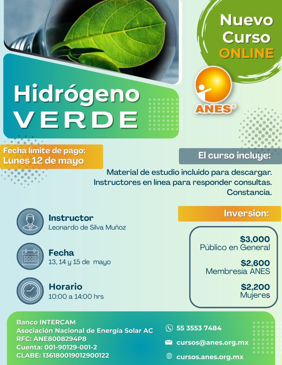 anes_oficial's tweet photo. ✨ ¡Capacítate con nosotros!
Te invitamos a ser parte de alguno de nuestros cursos en línea, diseñados para fortalecer tus habilidades.

No te quedes fuera, ¡los cupos son limitados!
👉 Más info e inscripciones: https://t.co/BS7sCMgXwV https://t.co/Ws2RCmQ5HA