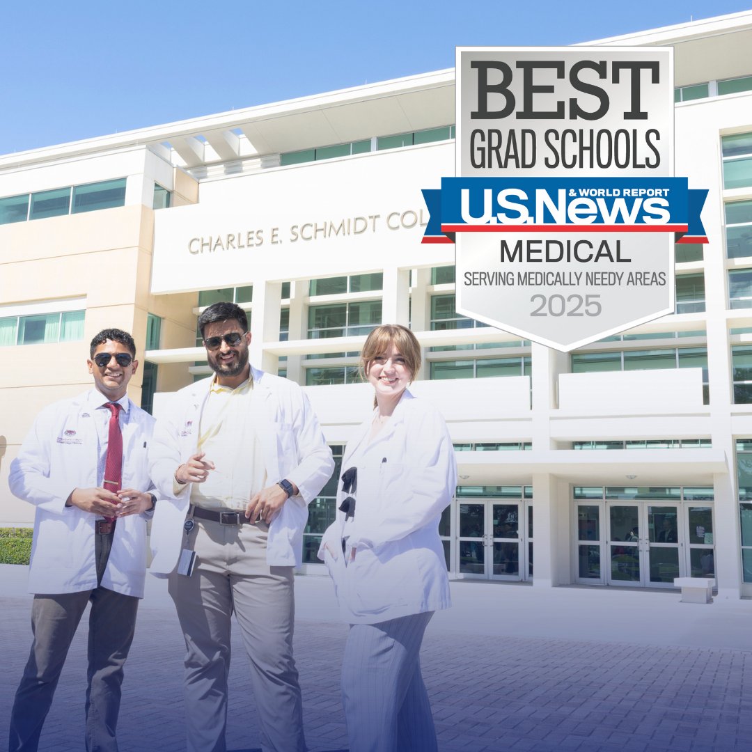 Schmidt College of Medicine at Florida Atlantic (@faucollegeofmed) on Twitter photo A proud moment for our college—rising from #97 to #27 in the <a href="/usnews/">U.S. News & World Report</a> category, Medical Schools with Most Graduates in Medically Underserved Areas.
Together, we will continue advancing the promising future of the Schmidt College of Medicine! 💙🏥 A proud moment for our college—rising from #97 to #27 in the <a href="/usnews/">U.S. News & World Report</a> category, Medical Schools with Most Graduates in Medically Underserved Areas.
Together, we will continue advancing the promising future of the Schmidt College of Medicine! 💙🏥