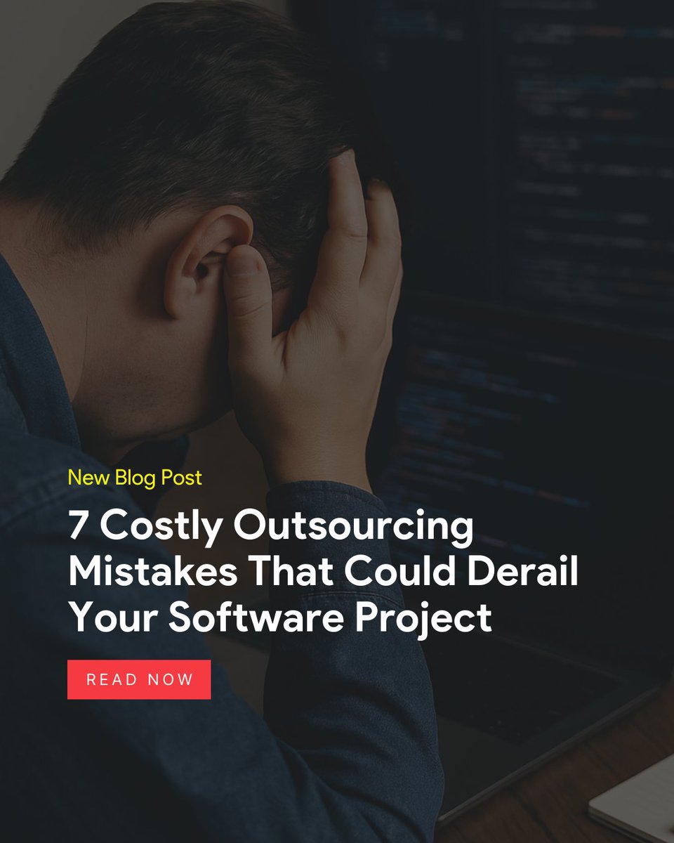 OutCodeSoftware's tweet image. Outsourcing your software development?
Before you dive in, make sure you're not setting yourself up for costly mistakes.
🔍 Read the blog now and build smarter: outcodesoftware.com/post/7-costly-…
#SoftwareDevelopment #Outsourcing #TechLeadership #StartupTips #OutcodeSoftware