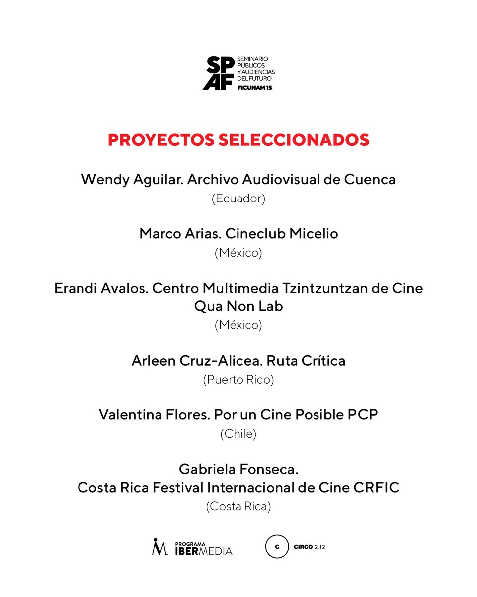 Publico_Futuro's tweet photo. 📣 ¡Llegó el día! Presentamos los proyectos seleccionados para la Clínica de Escritura del #SPAF2025 @FICUNAM! ✍️🏼✨️

Felicidades ♥️ 

Gracias al apoyo de @programa_ibermedia 🫱🏻‍🫲🏾 https://t.co/jZgO9CZnVk
