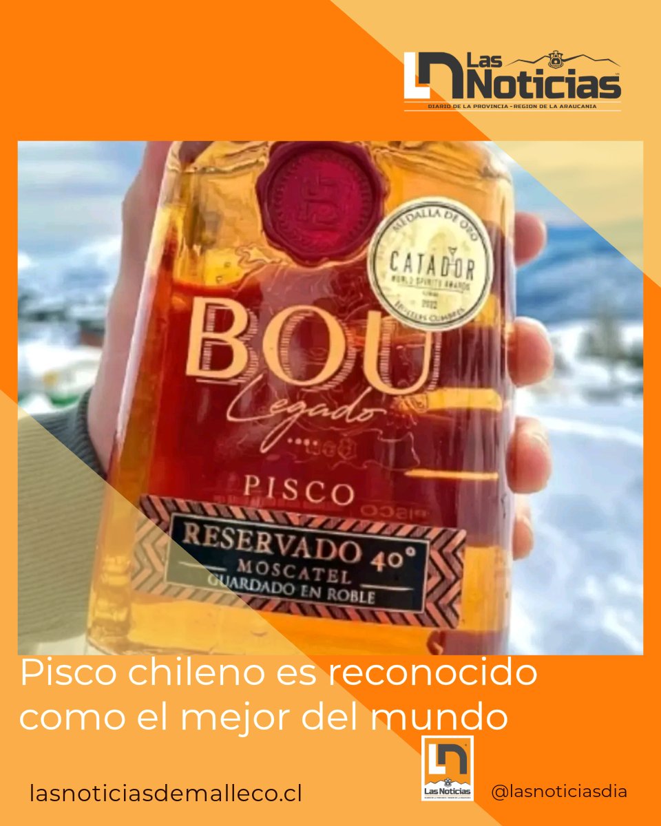 🔴 #Galardón / El pisco chileno Bou Legado Roble 40°, de Salamanca, Coquimbo, fue reconocido como el mejor del mundo en el London Spirits Competition 2025, llevándose también el premio a Mejor Espirituoso de Chile

#LasNoticias
📯