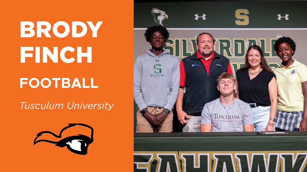 Congratulations to two of our Silverdale athletes who signed today to play sports at the next level in college! Ella Canter who is signing to play basketball at Tennessee Wesleyan University and Brody Finch who is signing to play football at Tusculum University. We are so proud