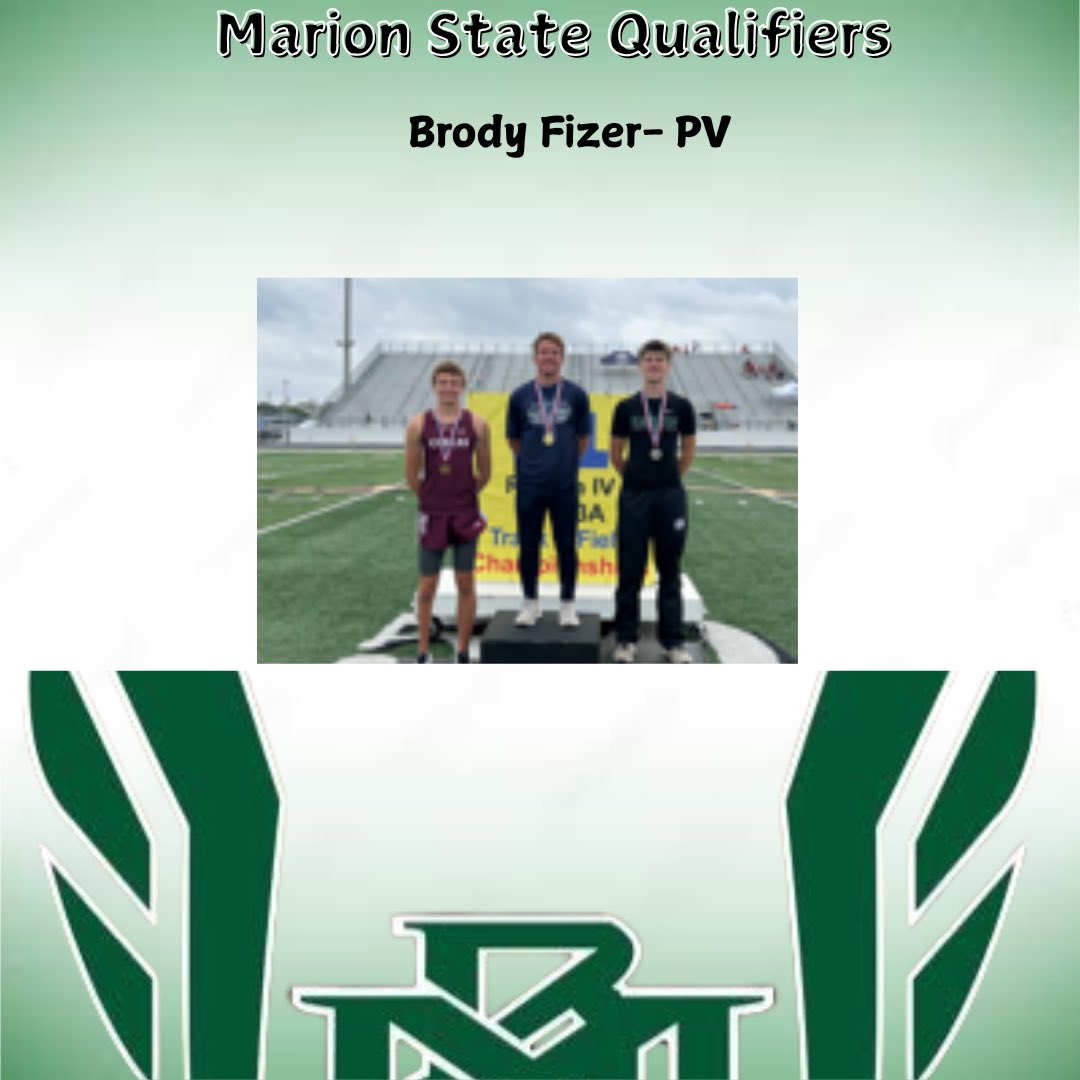 Congrats Brody!!! Come out at support him at state May 1st at 9am!!!!!