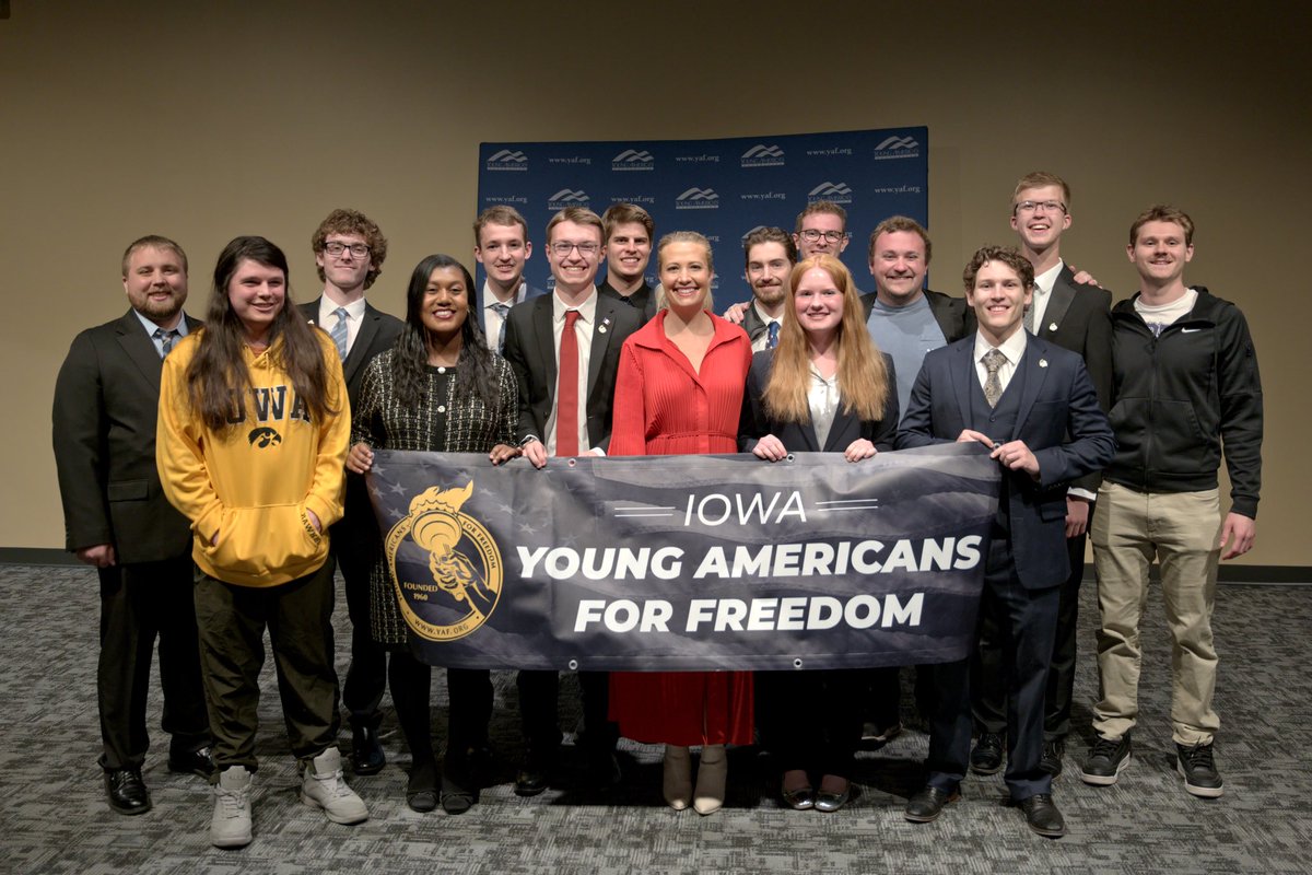 Iowa_YAF's tweet image. Thank you an for an amazing event with the wonderful Elisha Krauss💛💙