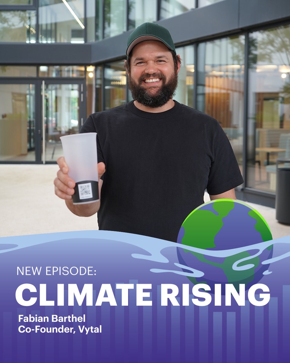 In the latest from #ClimateRising, Fabian Barthel of @Vytal_Global explains how his company’s reusable take-out containers use behavioral science to reach 99% return rates—without deposits. Learn how smart packaging can power a circular economy: link.chtbl.com/1tx98aIC