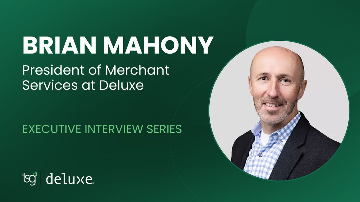TSG (@tsgpayments) on Twitter photo In our latest Executive Interview, we sit down with Brian Mahony, President of Merchant Services at <a href="/Deluxe/">Deluxe</a>, to explore his journey through the payments industry. From consulting to leadership, Brian sheds light on how Deluxe is reimagining the merchant experience—through bold In our latest Executive Interview, we sit down with Brian Mahony, President of Merchant Services at <a href="/Deluxe/">Deluxe</a>, to explore his journey through the payments industry. From consulting to leadership, Brian sheds light on how Deluxe is reimagining the merchant experience—through bold