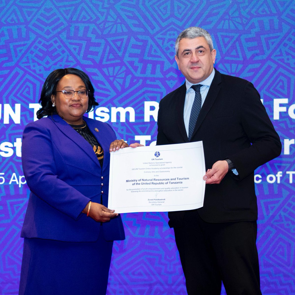 Proud to announce 100 UN Tourism Online Academy <a href="/UNWTOAcademy/">UN Tourism Academy</a> scholarships in culinary arts and gastronomy for Tanzania’s Ministry of Natural Resources and Tourism🇹🇿, a step forward in youth empowerment and #qualityeducation, reinforcing our commitment to tourism excellence.