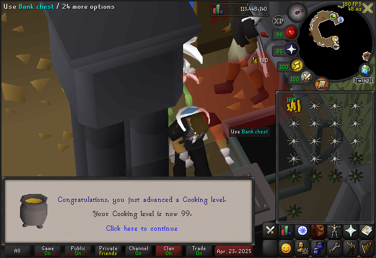 hryafk's tweet photo. 2nd 99 on the main! #Osrs #99cooking #skilling https://t.co/SRb4J5ngW5