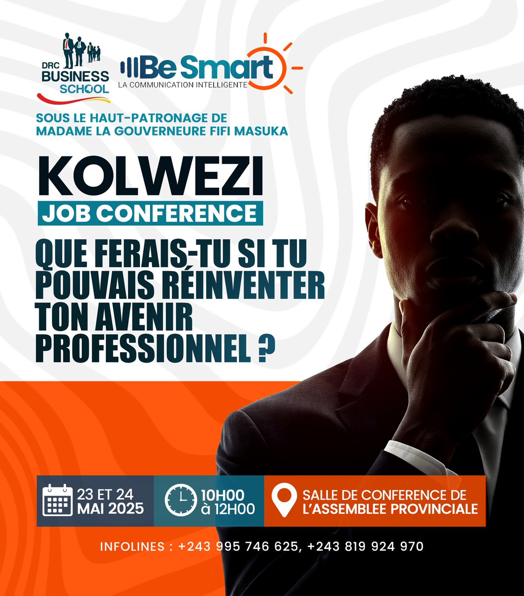 BeSmart_Com's tweet photo. Et si tu pouvais réinventer ton avenir pro… tu commencerais par quoi ?
À Kolwezi, un espace d’idées et d’opportunités se prépare pour les jeunes.

#InnovationJeunesse #Kolwezi2025 #Employabilité https://t.co/xnyrocP1Fk