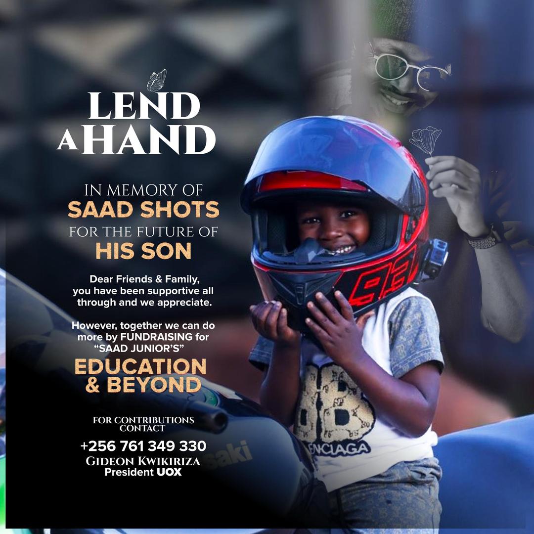 Omona Mercy Gracy (@gracyomona97944) on Twitter photo The campaign is officially on! 🎉
We’re rallying to support Saad Jr with a sustainable education plan and honor his father's legacy.
💸 Contributions (cash preferred) can be sent to 0761349330 - Kwikiriza Gideon <a href="/KwikirizaNova/">Gideon Nova Kwikiriza</a> .
Let’s do this together. 🙏 The campaign is officially on! 🎉
We’re rallying to support Saad Jr with a sustainable education plan and honor his father's legacy.
💸 Contributions (cash preferred) can be sent to 0761349330 - Kwikiriza Gideon <a href="/KwikirizaNova/">Gideon Nova Kwikiriza</a> .
Let’s do this together. 🙏