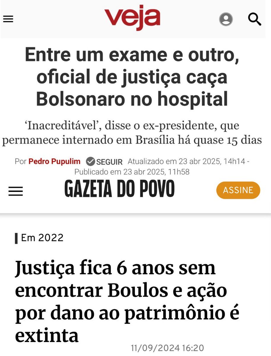 É muita humilhação.
Essa perseguição é insana.
Eles não tem respeito algum com o Presidente.
Caçar o Presidente na UTI do hospital??????????
Eles só protegem os corruptos.