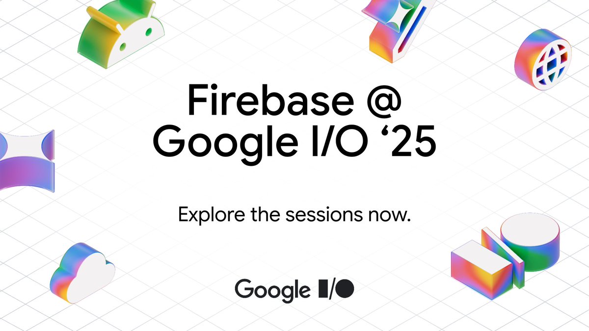 The #GoogleIO program just dropped, and it's jam-packed with sessions on building AI-powered experiences with Firebase 🔥 

Explore the sessions and get ready to learn more about Firebase Studio, our new cloud-based, agentic development environment powered by Gemini. We'll share