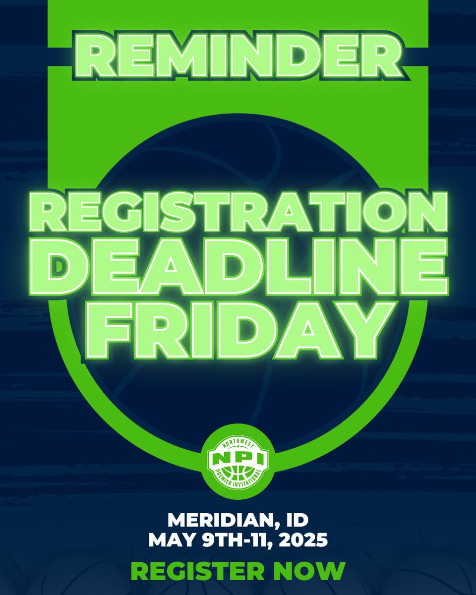 Don’t wait! Registration is due Friday. 
northwestpremierinvitational.com