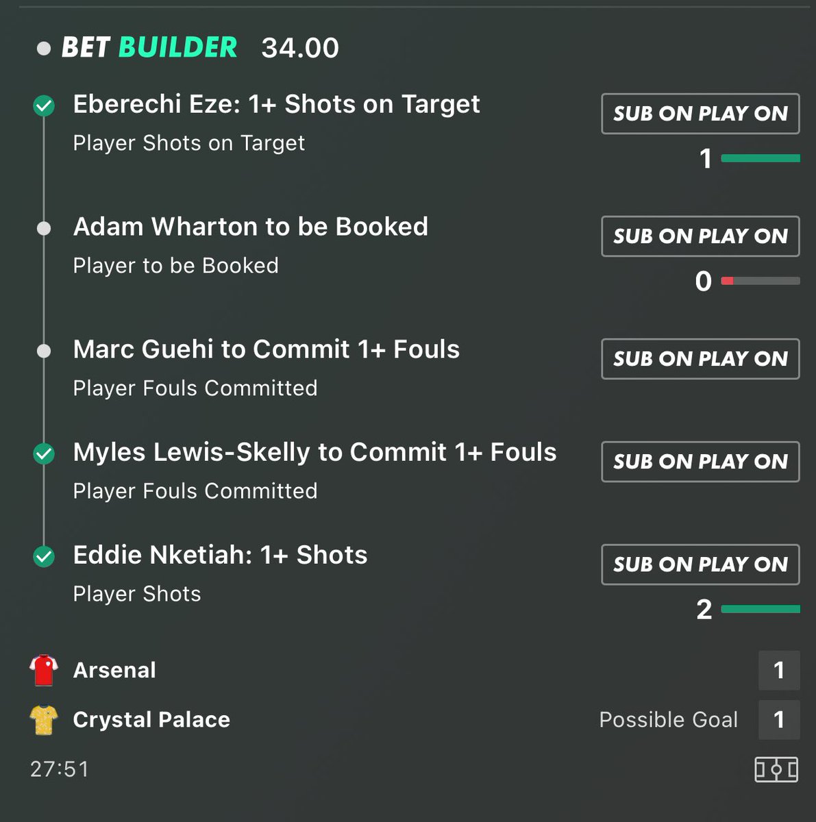 I just need a Guehi foul &amp; a Wharton card for back to back longshot betbuilders!👀

If this lands I’ll giveaway £100 to TWO people!💷

Simply like this post &amp; follow me to enter📲
