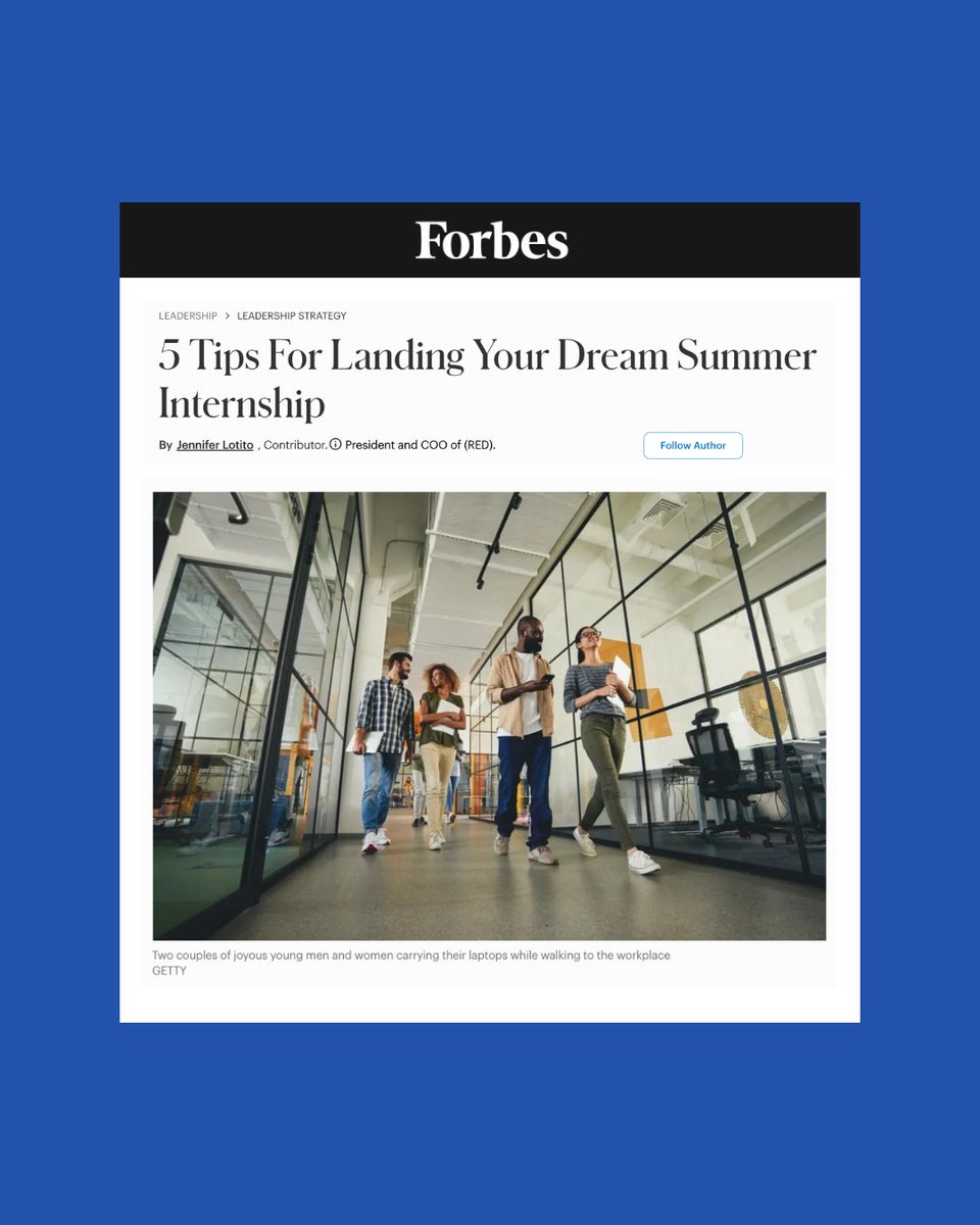 On the hunt for a summer gig? Check out <a href="/Forbes/">Forbes</a> for tips to land an internship that aligns with your career goals: forbes.com/sites/jennifer…