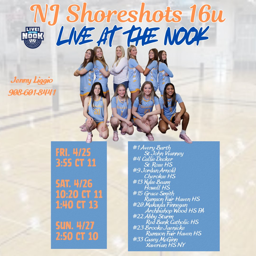 Court changes for Shoreshots 16u