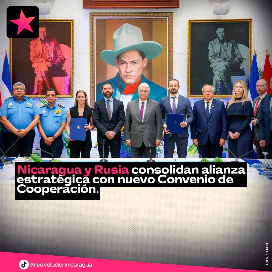 🇳🇮🤝🏻🇷🇺 || #Nicaragua y #Rusia consolidan alianza estratégica con nuevos convenio de cooperación.🔴⚫️