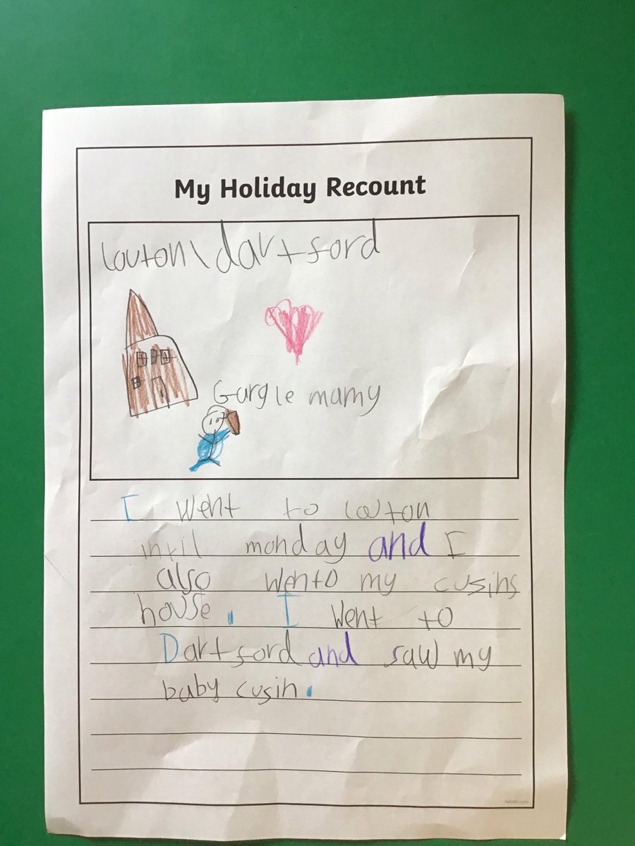 It was great finding out what some of Year 1 got up to over the Easter holiday with their writing today!