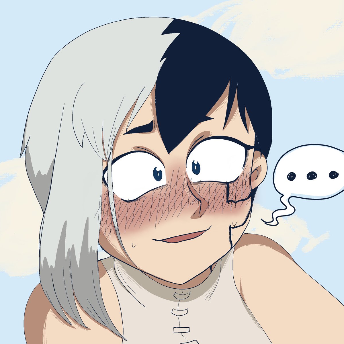 Beastgreen_'s tweet photo. Gen gets a taste of his own teasing 
 
Inspired as always by @fieryjeanne
#千ゲ #DrSTONE #drst #dcst #kohagen #asagirigen #kohaku https://t.co/jqEPHcpBI9